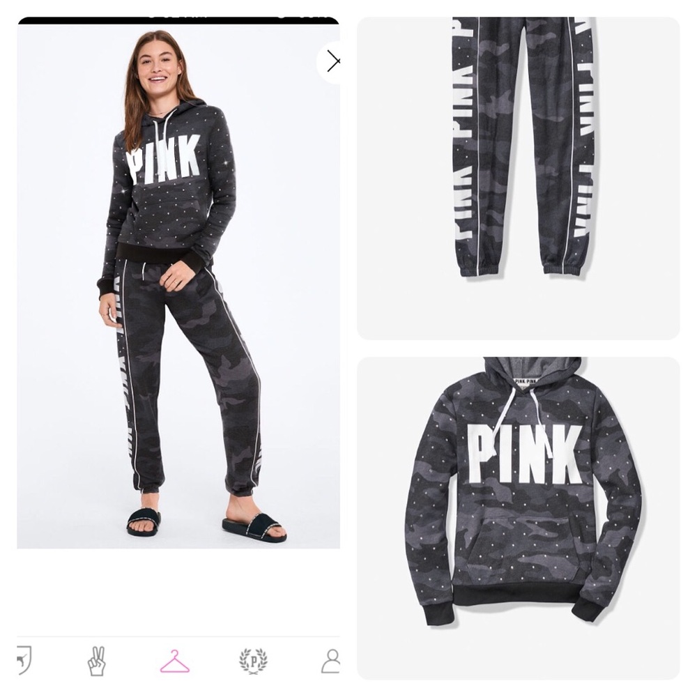 ⭐️NIP VS PINK Bling Pullover and Classic Pants Set